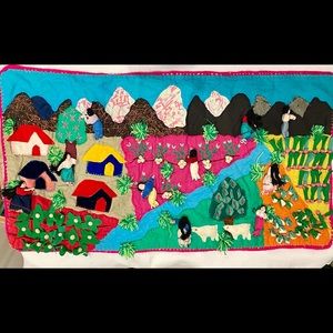 Vintage Village Artist Wall Tapestry